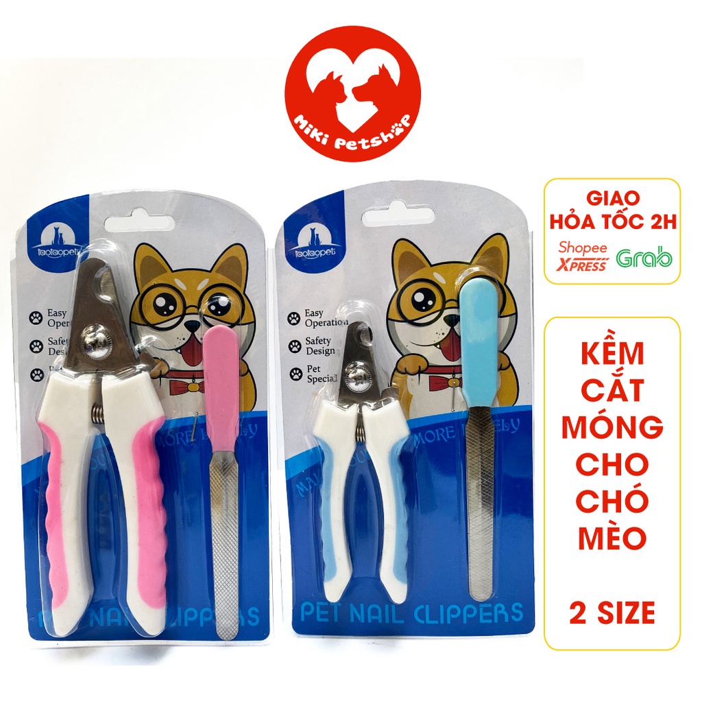 Kềm Cắt Móng Cho Chó Mèo Loại Tốt Kèm Dũa Màu Ngẫu Nhiên- Miki Petshop