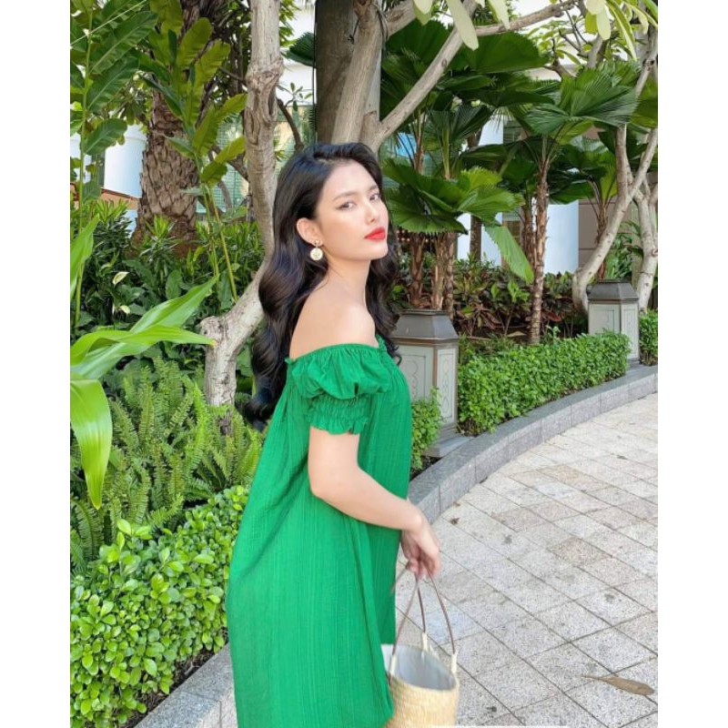 Đầm suông bẹt vai ( có thể mặc 2 kiểu) | BigBuy360 - bigbuy360.vn