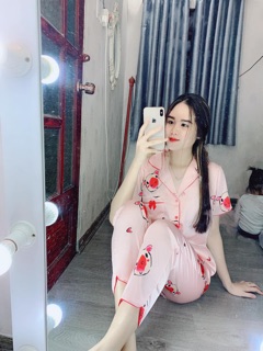 Đồ bộ lụa satin TNQD (size XL)