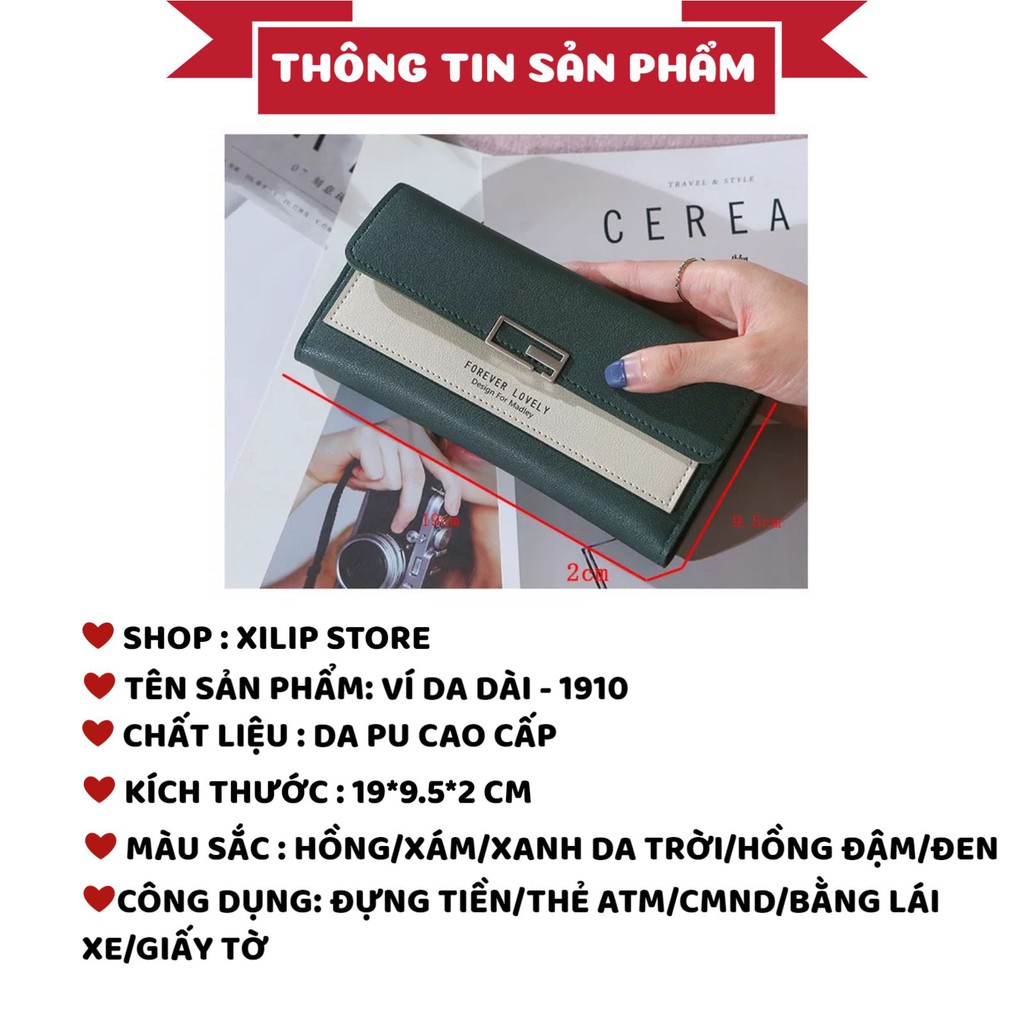 Ví Nữ Dáng Dài cầm tay thời trang trẻ trung thời trang cao cấp nhiều ngăn giá rẻ mẫu 1910