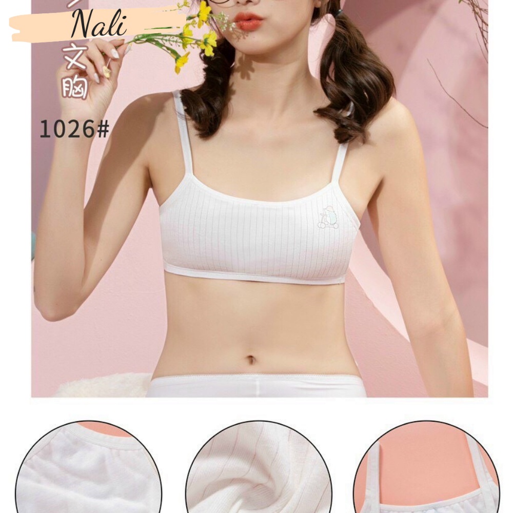 Bra Học sinh / Áo Lá , Áo lót 2 dây 1 lớp cotton phong cách Hàn quốc cho bé gái NL156