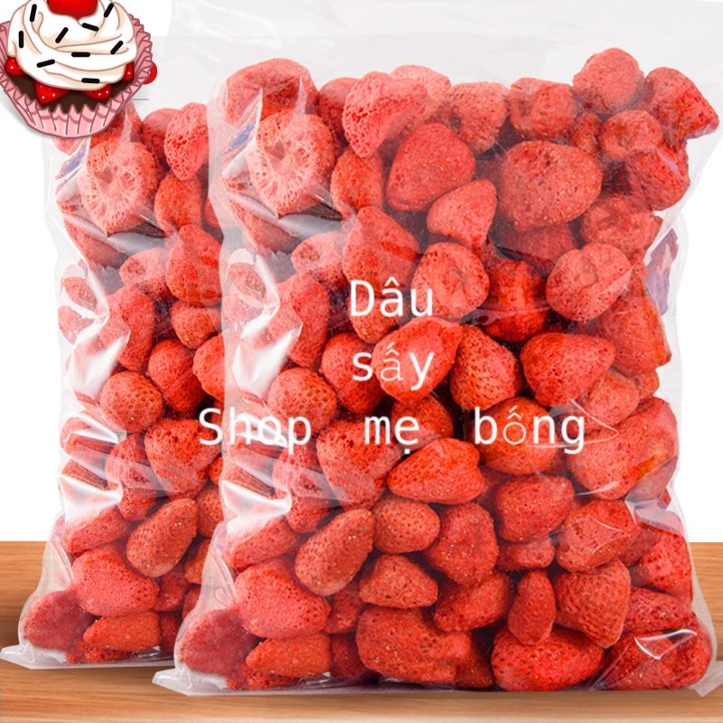 [HÀNG MỚI VỀ] Dâu tây sấy giòn đều quả, chua ngọt tự nhiên 100g/200g