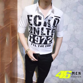 Áo sơ mi nam dài tay họa tiết ecko 3D cực đẹp MFM121