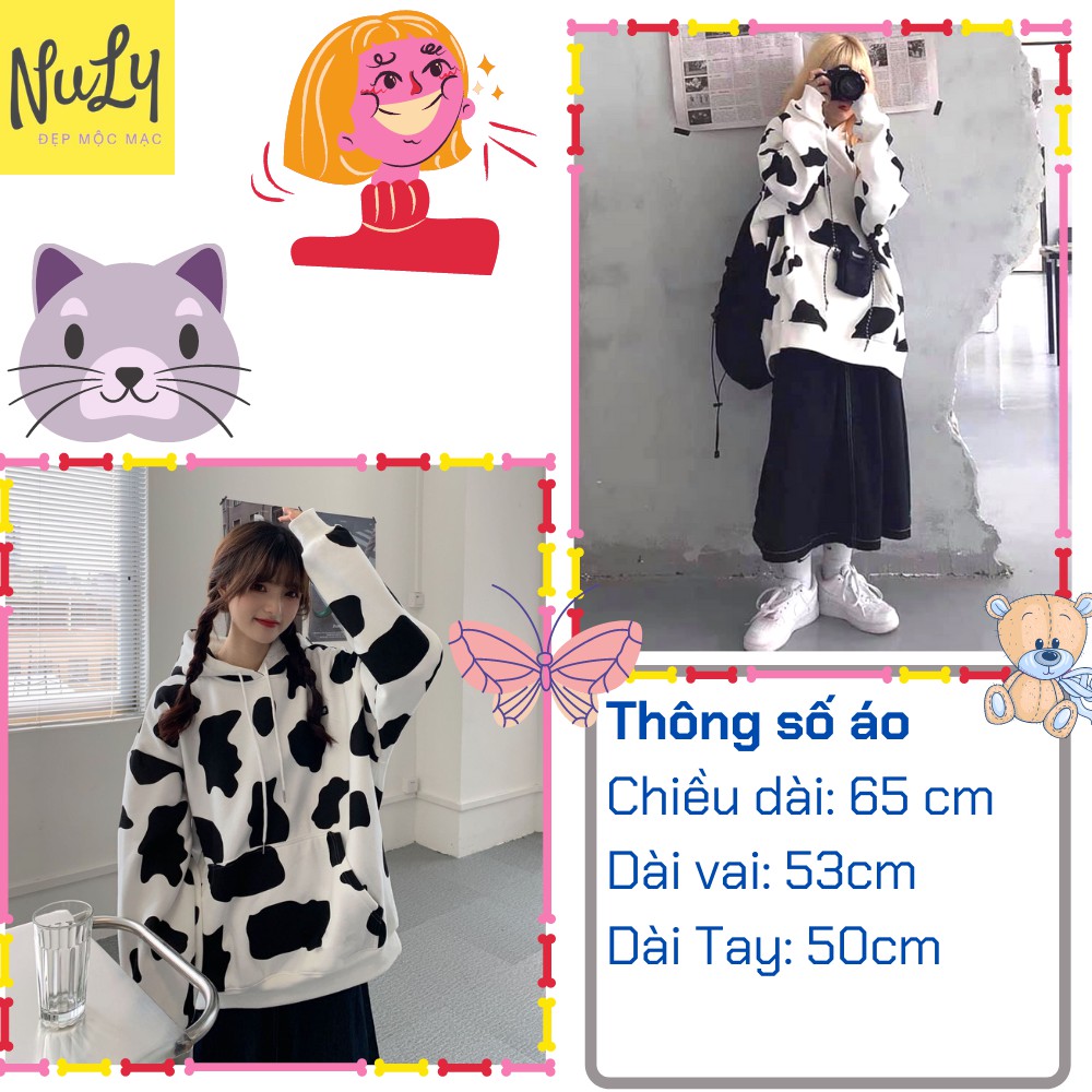 Áo hoodie Loang Bò Sữa Unisex form rộng kiểu dáng Ulzzang, NULY | WebRaoVat - webraovat.net.vn