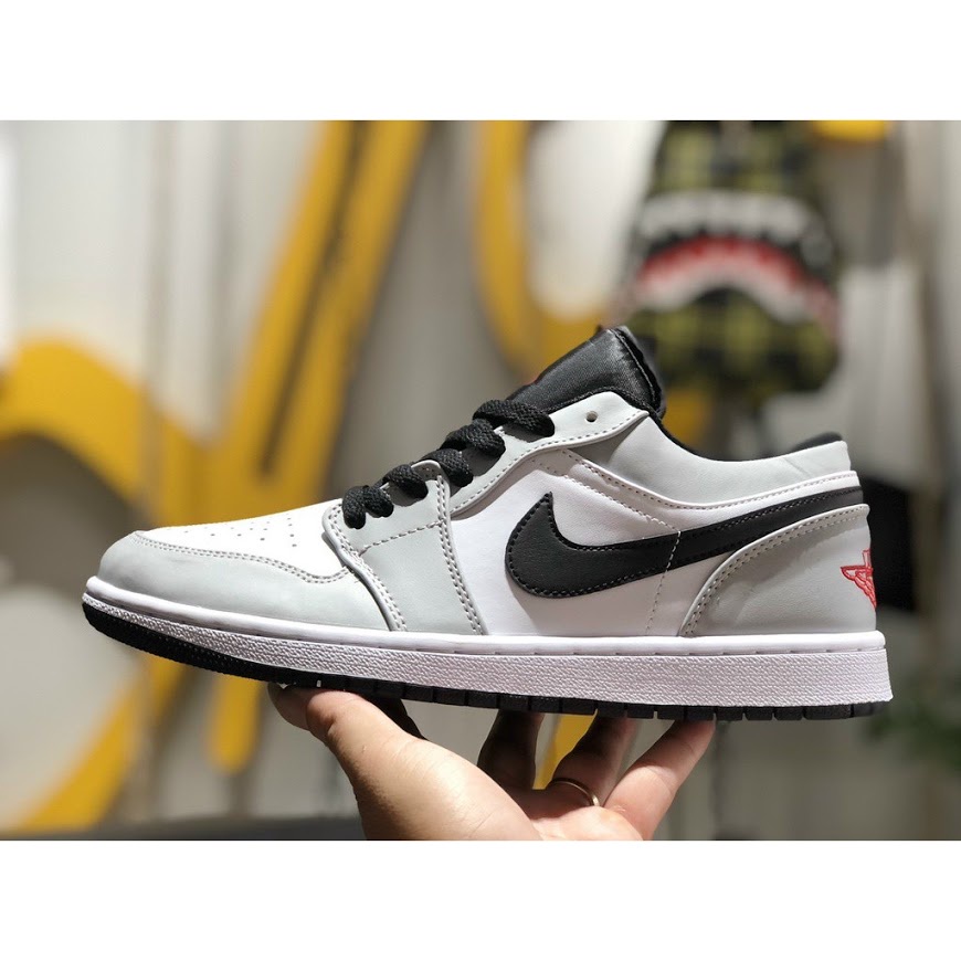 Giày Jordan 1 Low Smoke Grey, Giày thể thao JD1 Xám thấp nam nữ hot trend 2021 Full box bill