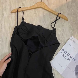 ĐẦM MAXI ĐEN XẺ TÀ HỞ LƯNG