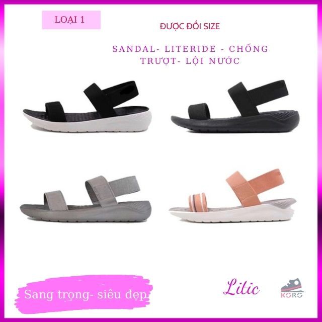 Dép sandal Literide siêu nhẹ cross, linh hoạt đi chơi, đi học Litic LT08