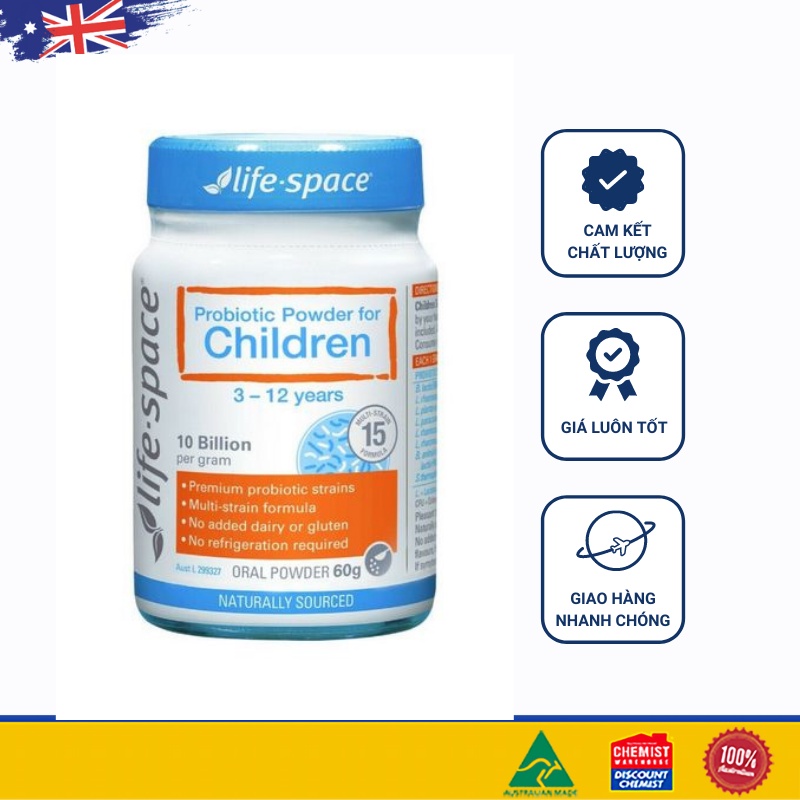 Men vi sinh Probiotic Powder For Children dành cho cho trẻ từ 3 đến 12 tuổi hộp 40g (SP3)