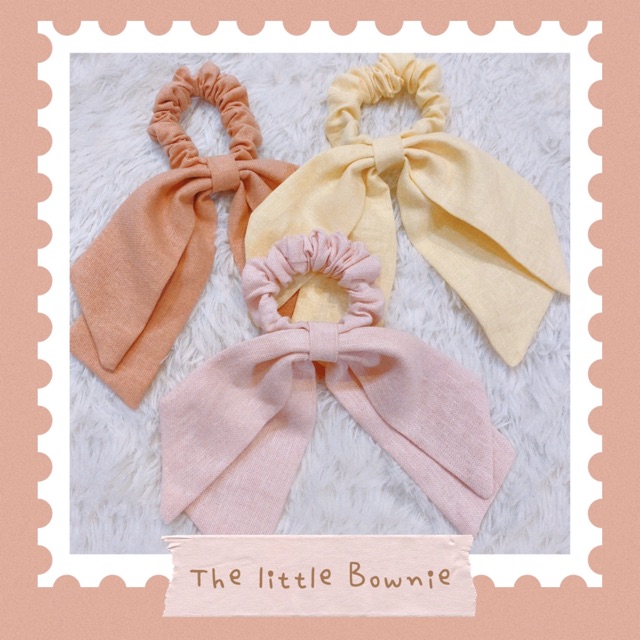 Cột tóc vải nơ đôi Petal Scrunchie