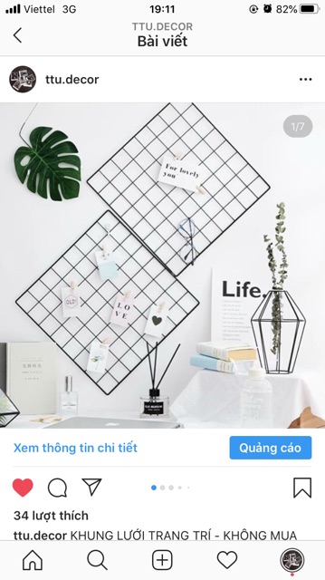 COMBO KHUNG ẢNH + KHUNG LƯỚI + KẸP ẢNH + ẢNH