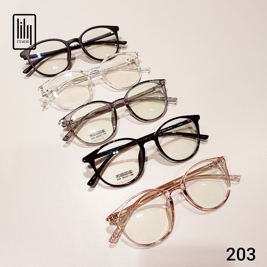 Gọng kính tròn chất liệu nhựa dẻo phụ kiện thời trang nữ Lilyeyewear 203 nhiều màu