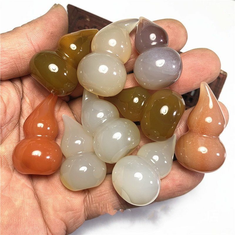 ĐÁ NGỌC HÌNH Trái HỒ LÔ LÀM NGỌC BỘI TRANG SỨC ĐEO Cổ trang- Phụ kiện nguyên liệu làm trâm, trang sức thủ công
