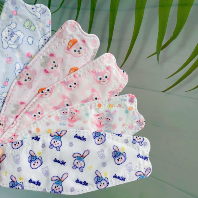 [ Mẫu Mới Về ] Gói 10 Chiếc Khẩu Trang KF94 Hoạ Tiết Siêu Dễ Thương Size Người Lớn