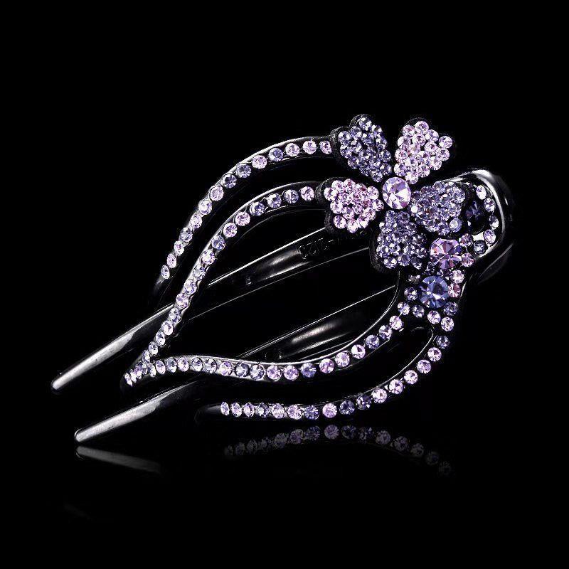 Kẹp Tóc Đính Đá Kiểu Dáng Thanh Lịch Thời Trang Cho Nữ