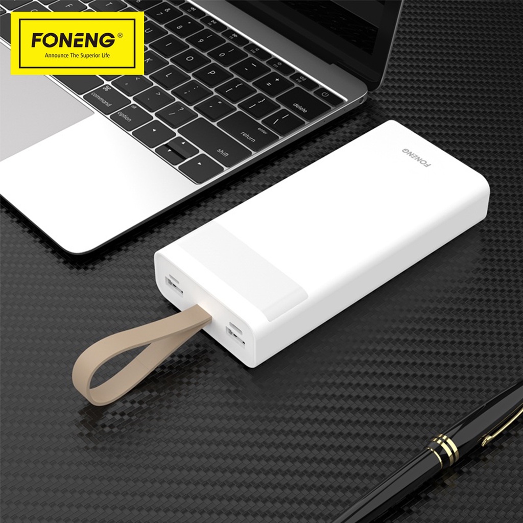 Pin Sạc Dự Phòng FONENG dung lượng 20000mAh 2 Cổng USB và Type-C có đèn LED Chiếu sáng