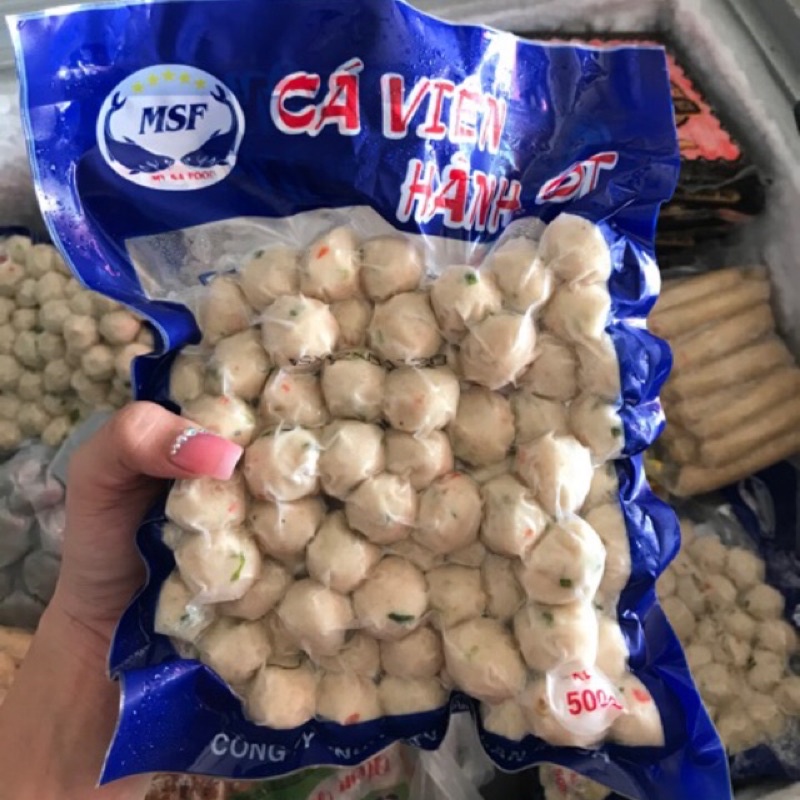 Cá viên hành ớt loại ngon 500gr/ 80 viên