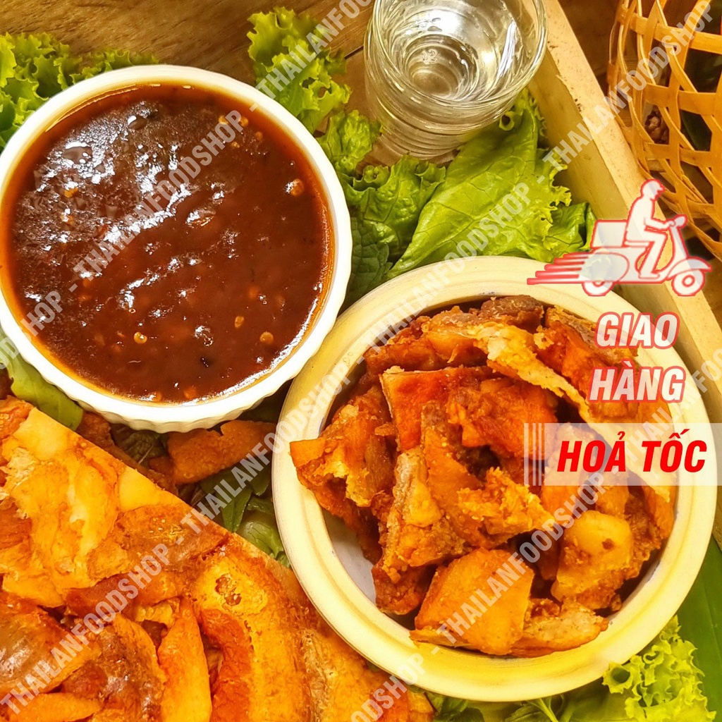 Tóp Mỡ Chấm Mắm Me (Kèm Sốt Mắm Me Kẹo &amp; Tương Ớt) Siêu Tiện Lợi Và Thơm Ngon - Túi 300Gr