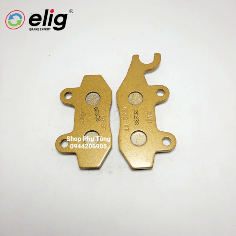 Má phanh. Bố thắng đĩa trước ELIG, mã YA006 cho Nouvo 1-2-3, Hayate, Jupiter, Exciter135, Revo, Raider, Viva, Gravita.