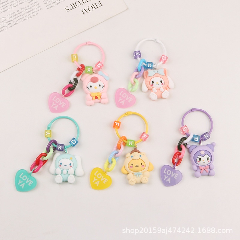 Móc Khóa Hình Búp Bê Sanrio Bằng Acrylic Dễ Thương