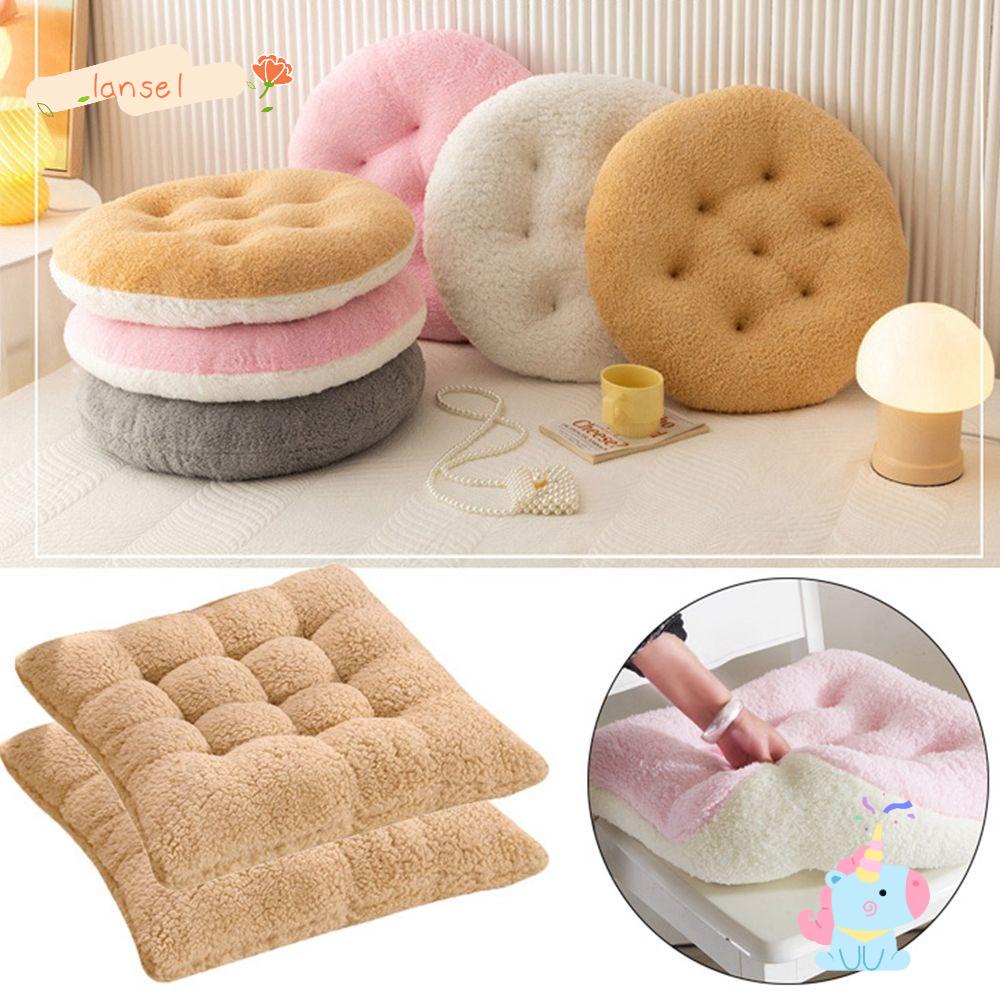 Đệm Lót Ghế Ngồi Hình Vuông / Tròn Bằng Nhung Tiện Dụng Cho Văn Phòng