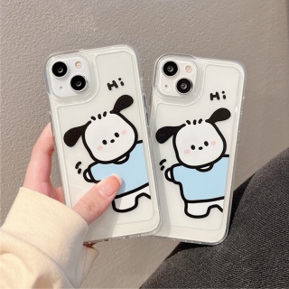 Ốp iphone Space trong suốt chó snopi Silicon dẻo viền vuông 7/8//8plus/x/xs/XR/xsmax/11/11promax/12/12promax/13/14promã