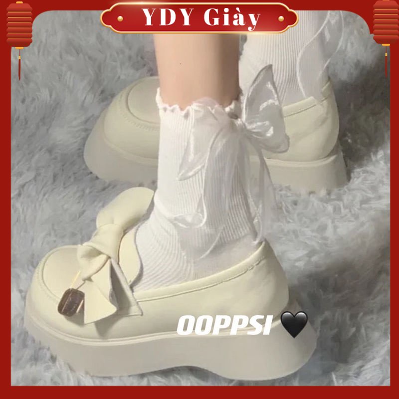 ❤️Giày YDY❤️Giày lolita Thắt Nơ Phong Cách Anh Quốc Retro Dễ Phối Đồ Thời Trang Cho Nữ giày buộc dây giày oxford