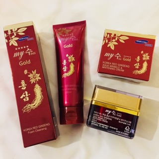 Combo sữa rửa mặt và kem dưỡng da hồng sâm