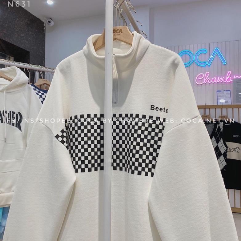 Áo Polo Caro Khoá Cổ - Áo Nỉ Kéo Khoá BASIC ❤️FREESHIP❤️ Hottrend