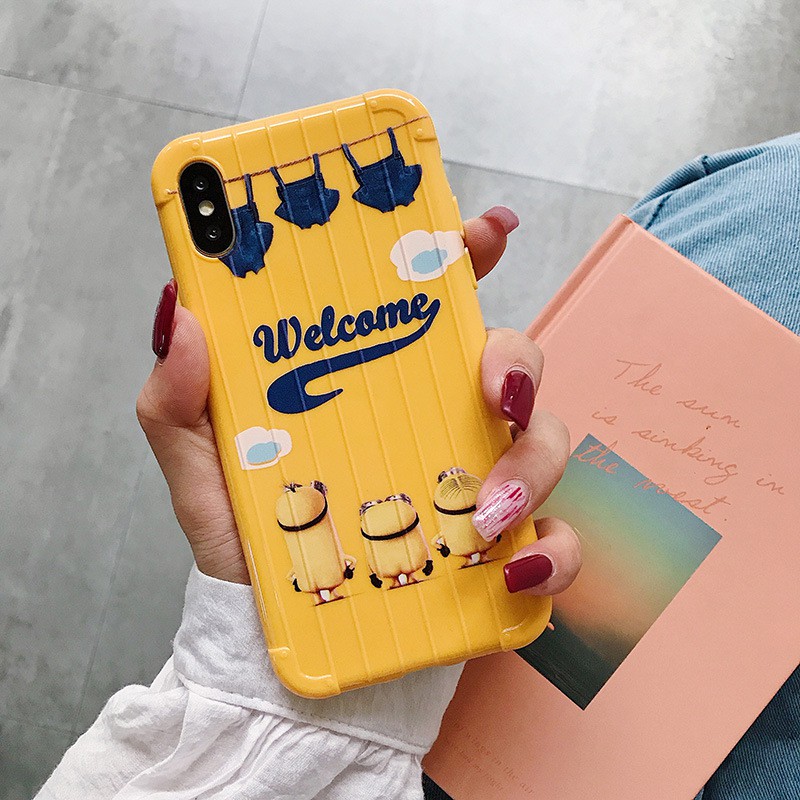 [Freeship toàn quốc từ 50k]ỐP LƯNG ĐIỆN THOẠI VÂN SỌC MINION 7/7Plus/6/6S/6S PLUS/6 PLUS/8/8PLUS/X/XS MAX/IP11 ỐP IPHONE