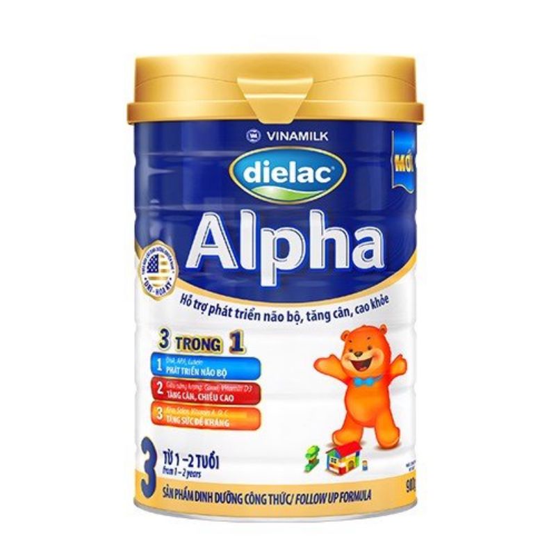 Sữa bột Vinamilk Dielac Alpha 3 900g
