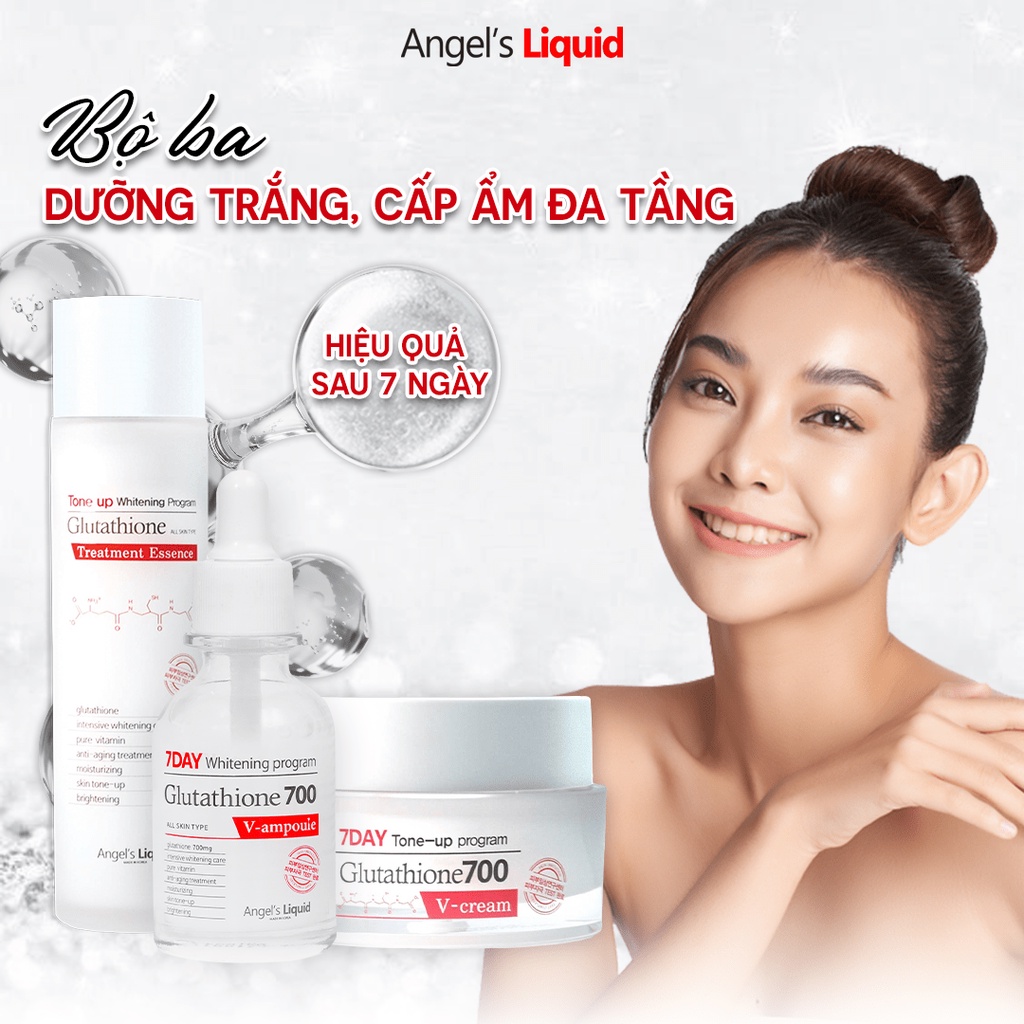 Kem Dưỡng Da Angel's Liquid 7Day Whitening Program Glutathione 700 VCream 50ml