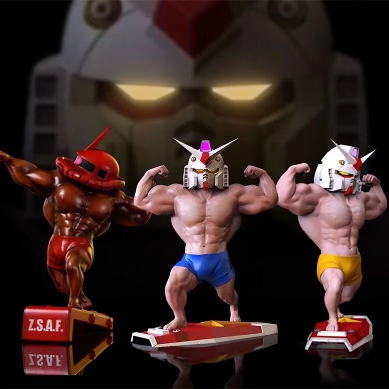 Mô Hình Nhân Vật Zaku Protein Cơ Bắp Người Bằng PVC Phát Sáng Trong Phim Gundam Zaku