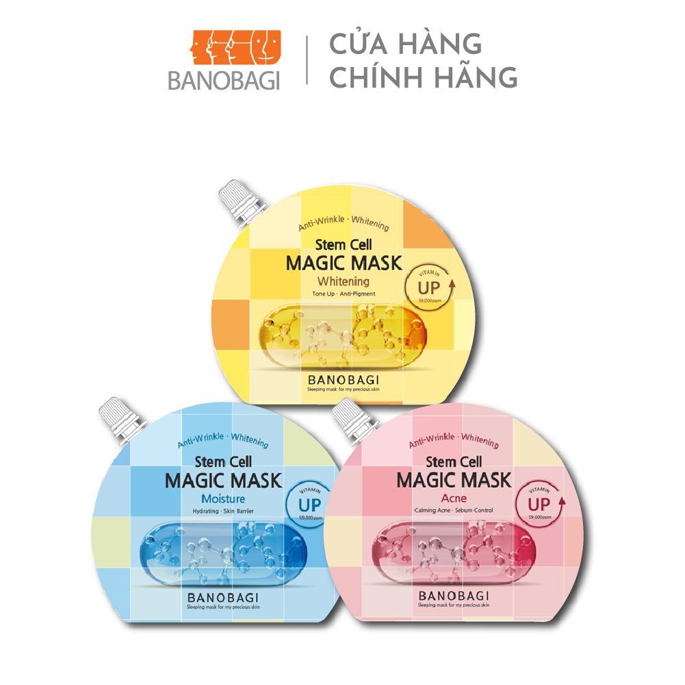 [NEW] Mặt Nạ Ngủ Dưỡng Ẩm Trắng Da BANOBAGI Stem Cell Magic Mask 23ml