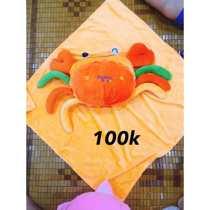 BỘ GỐI KỀM MỀM HÌNH CHÚ CUA