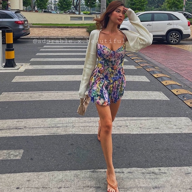 Đầm Hai Dây Hoa Xinh Xắn Sang Trọng, , Váy 2 Dây Hoa Style Ulzzang Hot Trend 2022 Ảnh Thật