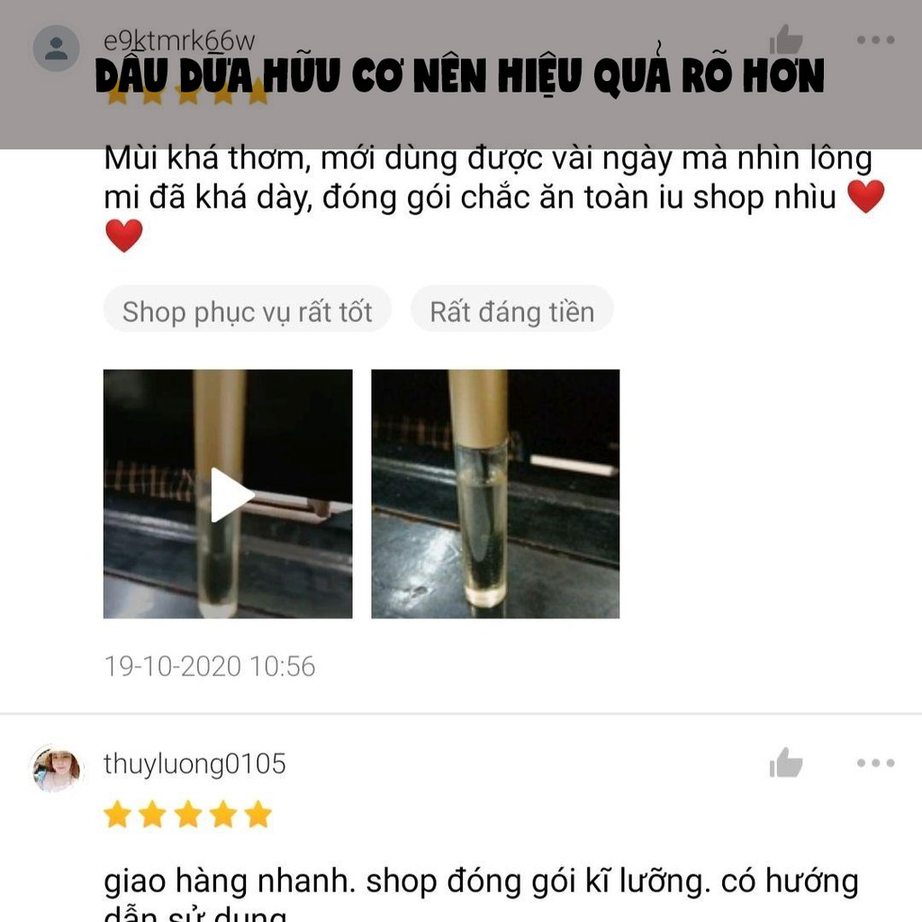 [RẺ SẬP SÀN] COMBO 2 CHAI CHUỐT MI, FREESHIP /MASCARA DẦU DỪA DƯỠNG MI - HANDMADE BY SPAQUEMOTCUC