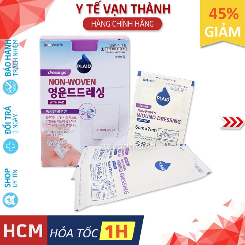 ✅ [HÀN QUỐC] Băng Gạc Vô Trùng- PLAID Young Wound Dressing, (Nhiều Size) -VT0643