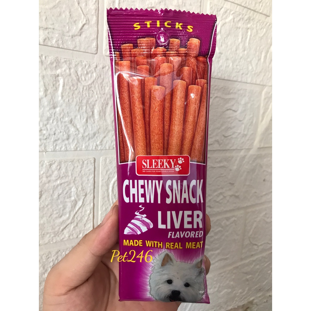 Bánh xương mềm Sleeky Chewy Snack cho chó gói 8que