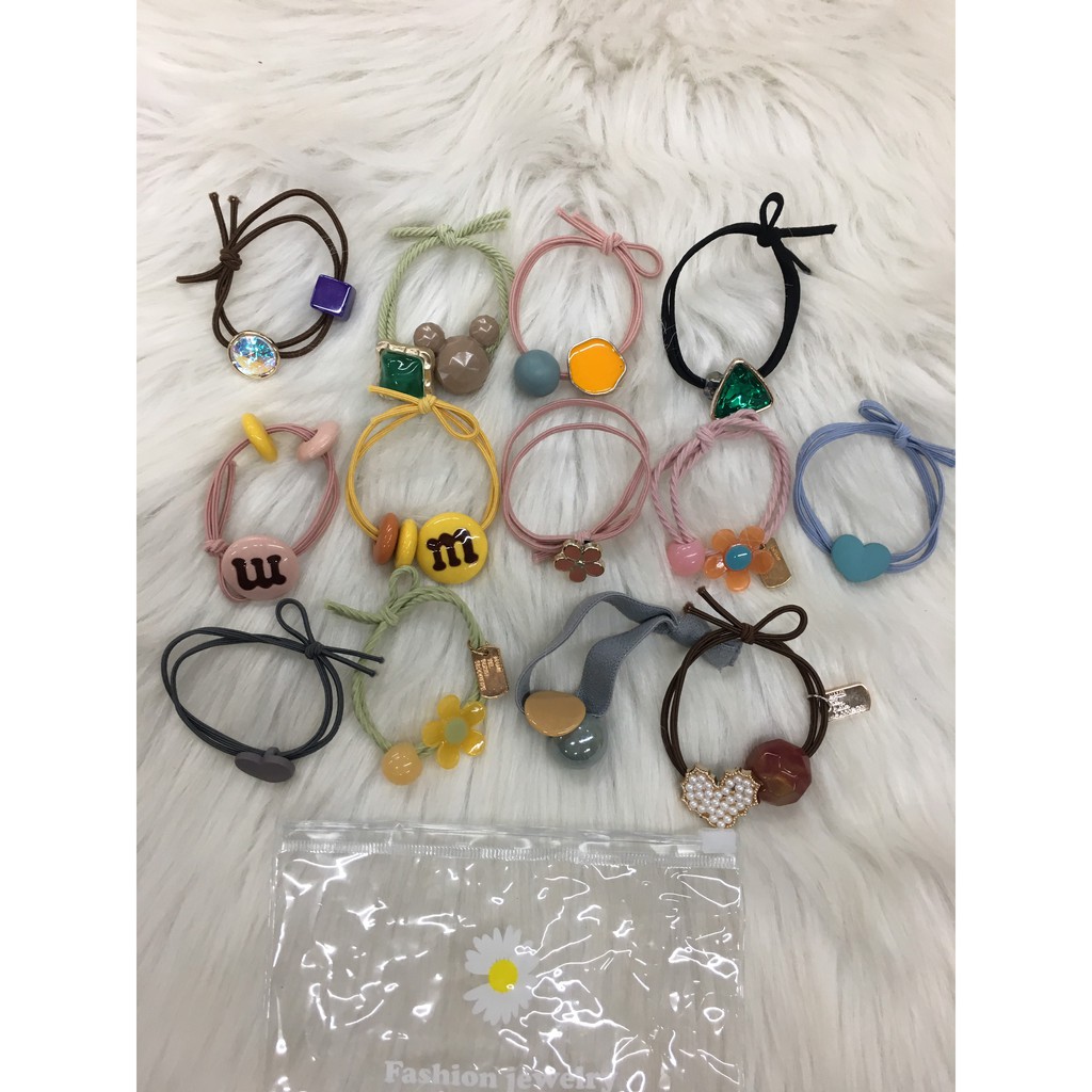 Sét 10 Dây Nơ (Chun) Buộc Tóc Nữ