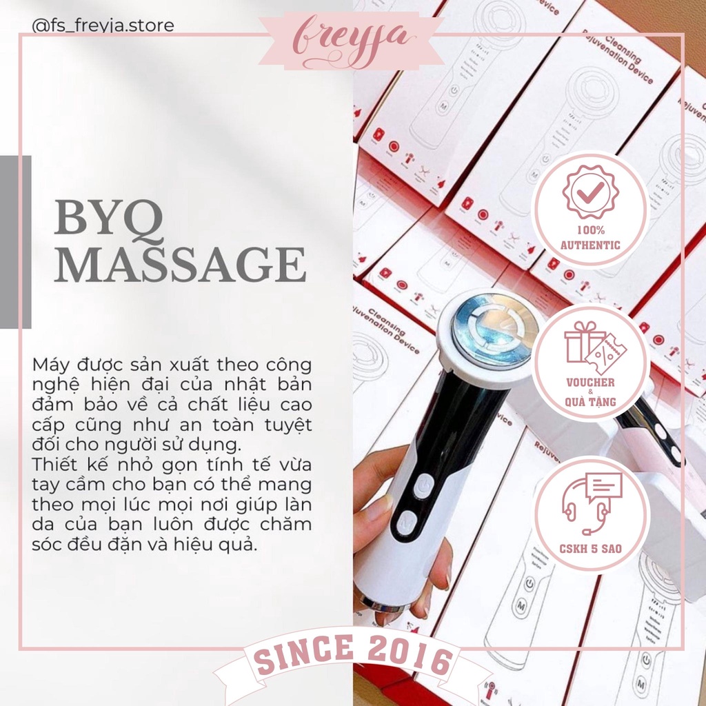 Máy đẩy tinh chất, nâng cơ massage mặt giúp làm sạch da BYQ, máy giúp loại bỏ các bụi bẩn trên da còn lại - FREYJA.STORE