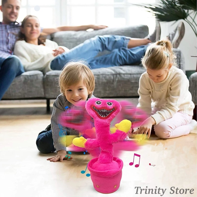 Cây Xương Rồng Huggy Wuggy Poppy Playtime Nhảy Múa Biết Nói Tiếng Việt Nhại Giọng, Sạc USB