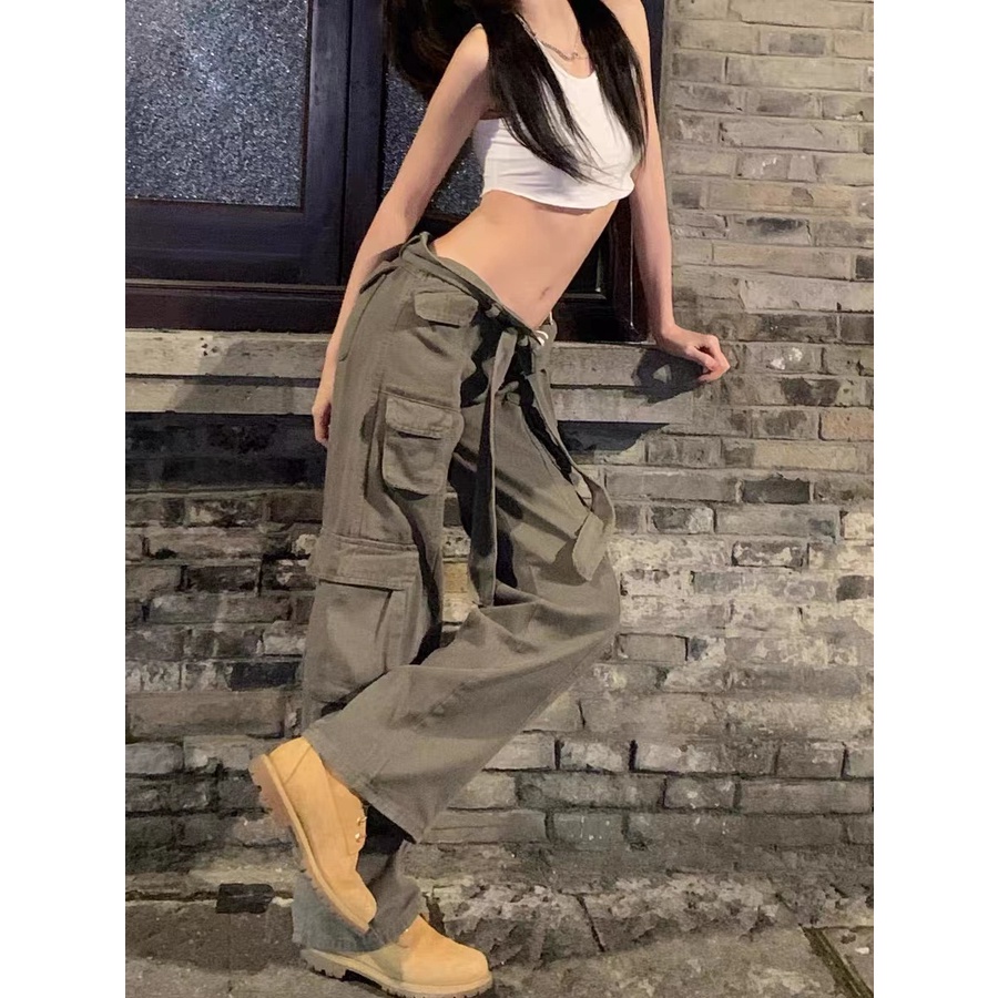 [MURIOKI]Quần Yếm Eo Cao Dáng Rộng Phong Cách Hàn Quốc 2022 Mới Cho Nữ