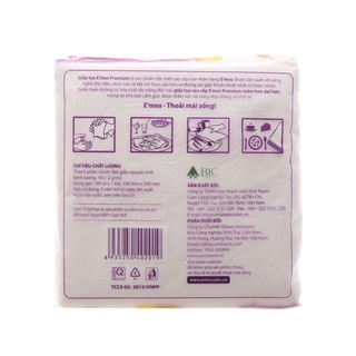 Combo 5 gói khăn giấy vuông Emos