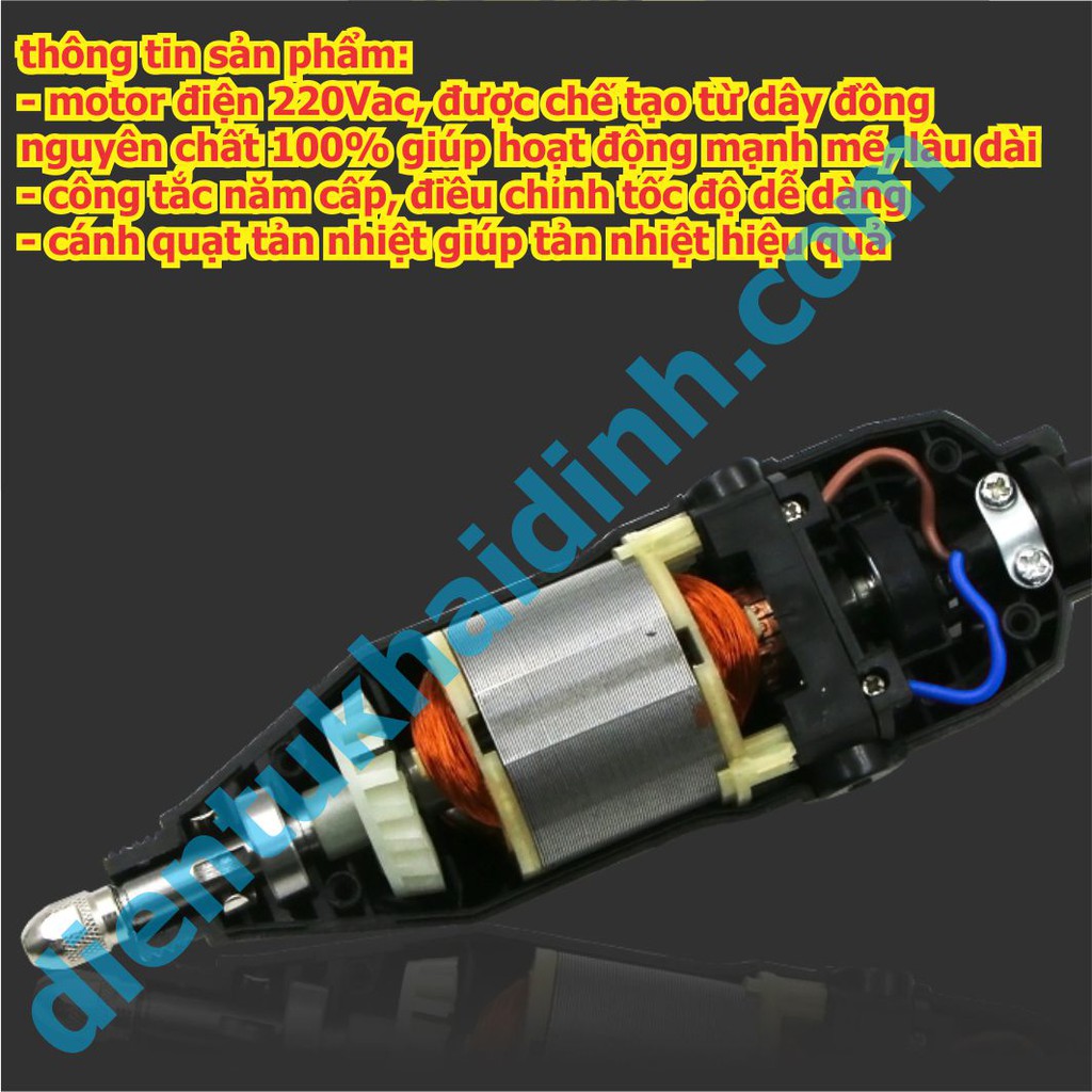 MÁY KHOAN khoan mạch cầm tay 220vac, mũi 0.1-3.2mm 180W, 400g, 5 cấp tốc độ 32000RPM kde3670