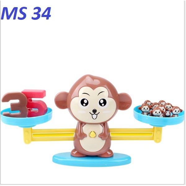 Bộ Đồ Chơi Khỉ Toán Học Cân Bằng Thông Minh Monkey Balance Cho Bé Học Số Đếm