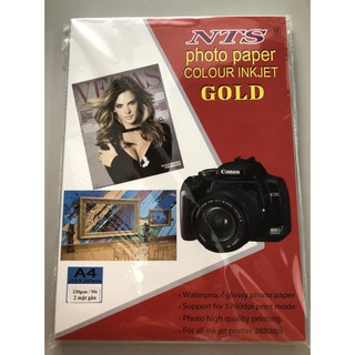 Giấy in ảnh  2 mặt có gân định lượng 230 gms, xấp 50 tờ