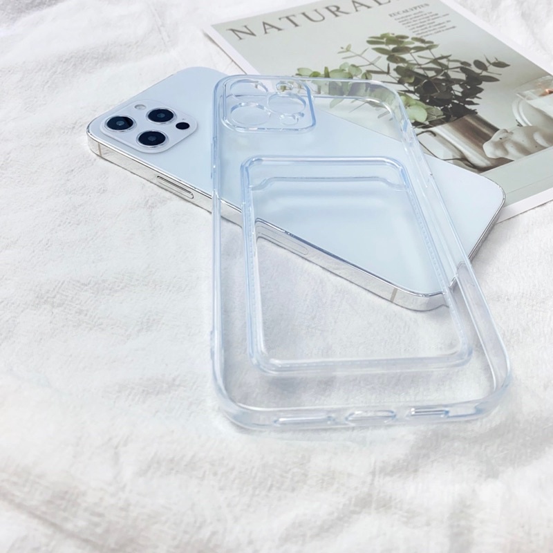 Ốp iPhone silicon có khe đựng thẻ 6/6s/7/8/6 Plus/6s Plus/7 Plus/8 Plus/X/Xs/Xs Max/11/12/13/14/Pro/ProMax/Plus/Prm