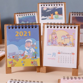 Lịch mini 2021 hoạt hình dễ thương LD03
