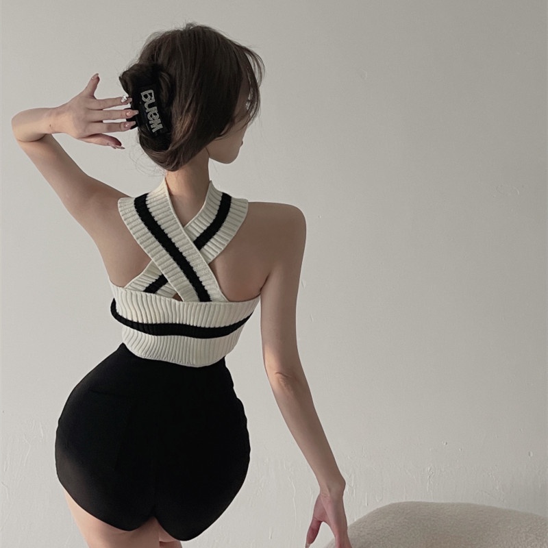 Áo Hai Dây Dệt Kim Thời Trang Mùa Hè Quyến Rũ Dễ Phối Đồ Cho Nữ