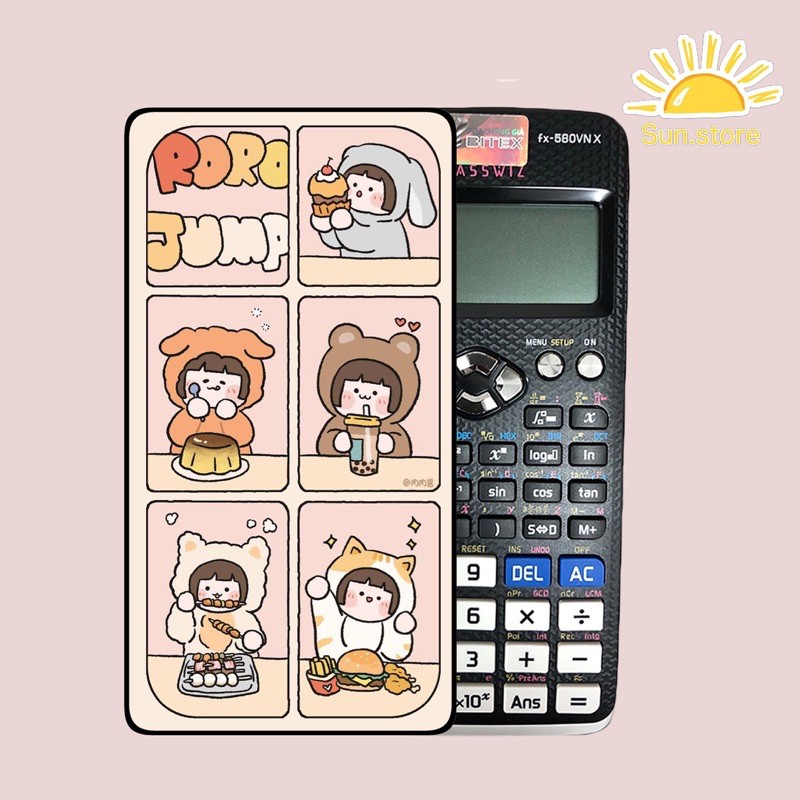 Skin decal dán máy tính casio/vinacal có in hình theo yêu cầu